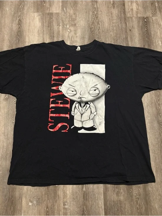 Vintage Family Guy Stewie Scarface Shirt Men's Size 2XL Black Y2K Promo Funny - Picture 1 of 4